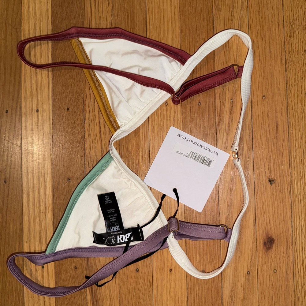 Beach Riot Multicolor Triangle Bikini Top - Picture 4 of 5